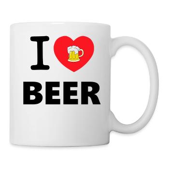 I LOVE BEER - Tasse - Weiß - Rechts
