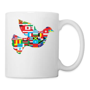 Friedenstaube Länder - Tasse - Weiß - Rechts
