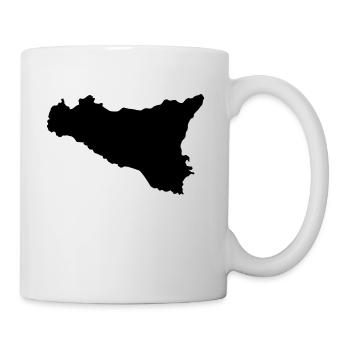 carte sicilienne - Mug blanc - blanc - Droite
