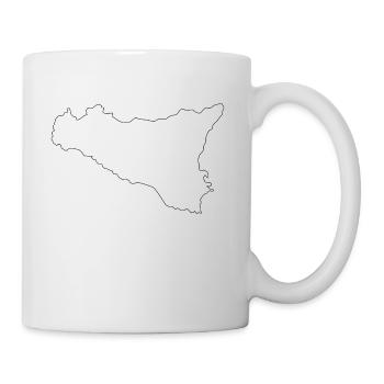 carte sicilienne - Mug blanc - blanc - Droite