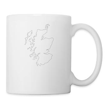 Schottland-Karte - Tasse - Weiß - Rechts