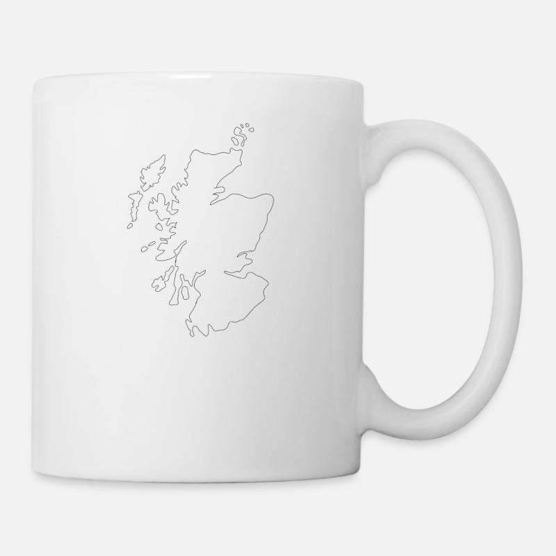 scotland map - Mug - white