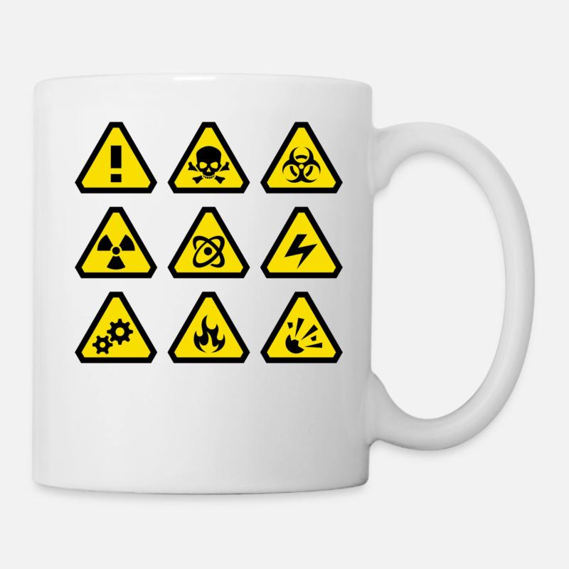 Signes de danger - Mug blanc - blanc