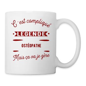 Ostéopathe une légende cadeau - Mug blanc - blanc - Droite