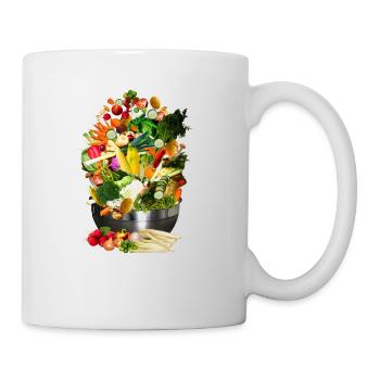 Manger nourriture légumes fruits cuisine - Mug blanc - blanc - Droite