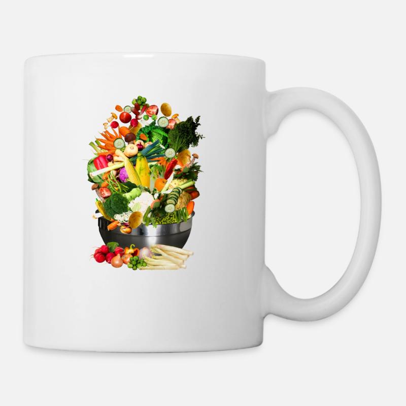 Essen Nahrungsmittel Gemüse Obst Küche - Tasse - Weiß