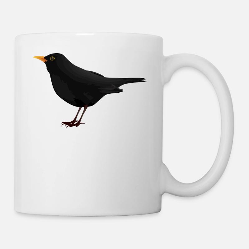Amsel Drossel Star Vogel Geschenk Geschenkidee - Tasse - Weiß