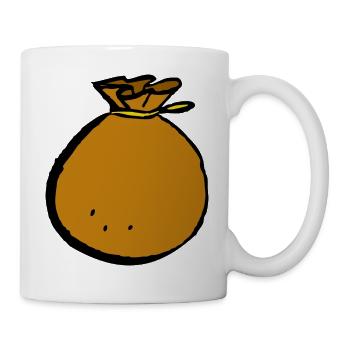 Bag Tasche Sack Beutel Geschenk Geld Idee - Tasse - Weiß - Rechts