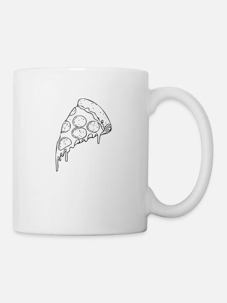 Pizza Stück - Tasse - Weiß