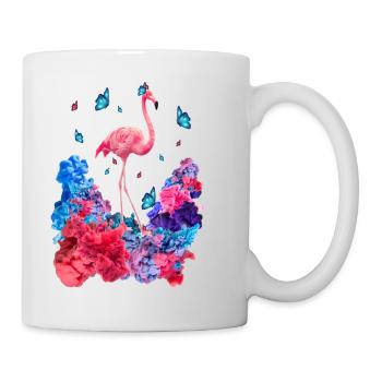 Wolken Flamingo - Tasse - Weiß - Rechts