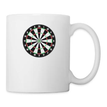 Dartscheibe. Geschenkidee - Tasse - Weiß - Rechts