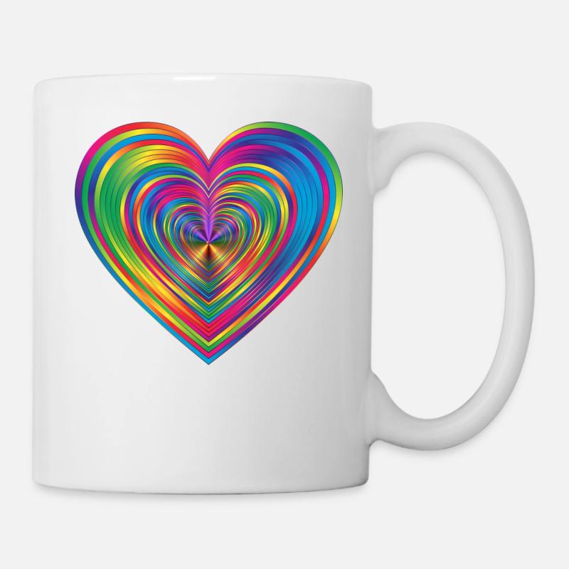 Rainbow Heart - Mug - white