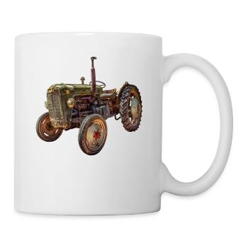 green tractor classic car - Mug - white - Right