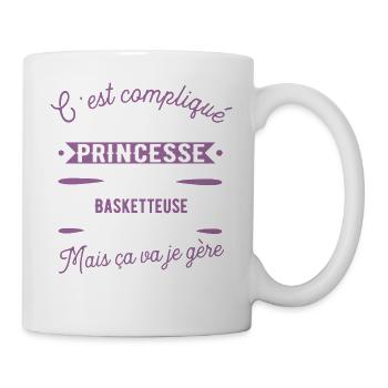 Princesse Basketteuse cadeau métier - Mug blanc - blanc - Droite