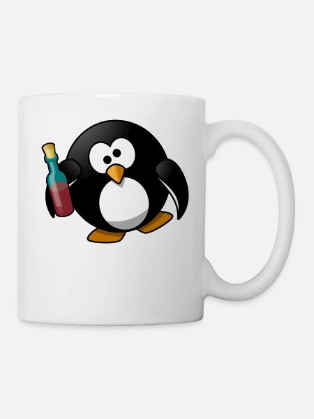 Drunk Tux - Tasse - Weiß