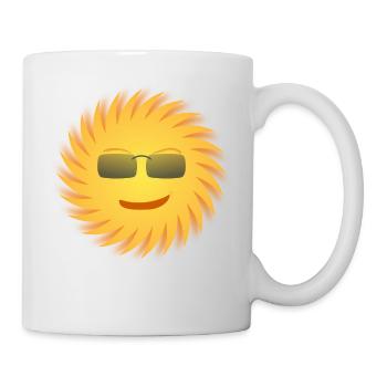 Soleil avec des lunettes de soleil. Idée de cadeau - Mug blanc - blanc - Droite