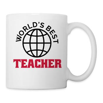 worlds best teacher - Mug - white - Right