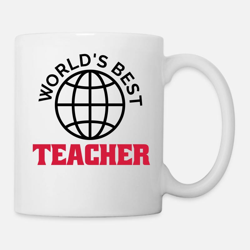 worlds best teacher - Tasse - Weiß