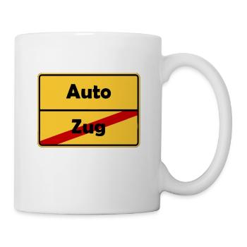 Führerschein Geschenk im Ortsschild Design! - Tasse - Weiß - Rechts