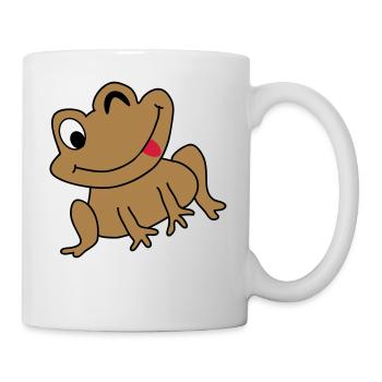Grenouille idée Heureux dessins animés enfants cadeau - Mug blanc - blanc - Droite