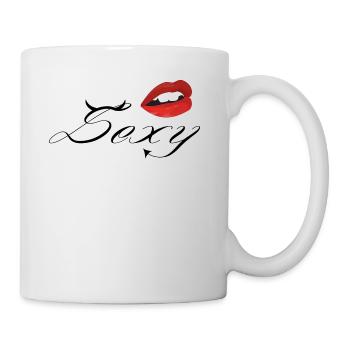 Red Lips Devil Mouth Kiss Gift - Mug - white - Right