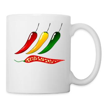 Chillis Peperoni - Tasse - Weiß - Rechts