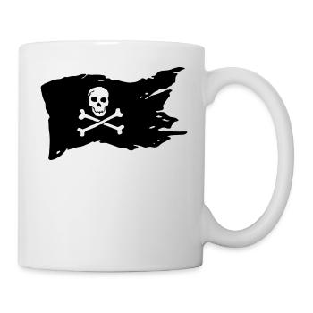 Drapeau Pirate Drapeau Drapeau Pirate Skull Ship - Mug blanc - blanc - Droite