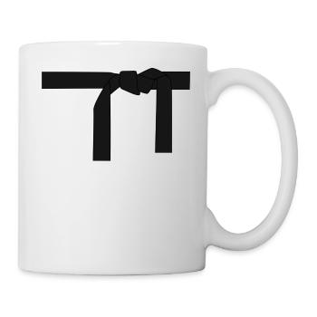 Schwarzer Gürtel. Geschenkidee - Tasse - Weiß - Rechts
