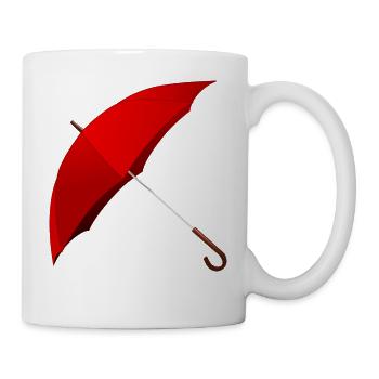 Red umbrella stretched. Gift - Mug - white - Right