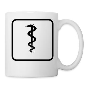 Medizin Symbol Arzt Gesundheit Geschenk Idee Krank - Tasse - Weiß - Rechts