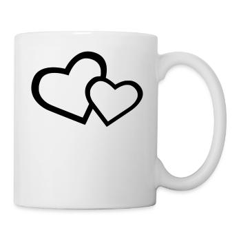 cœur - Mug blanc - blanc - Droite