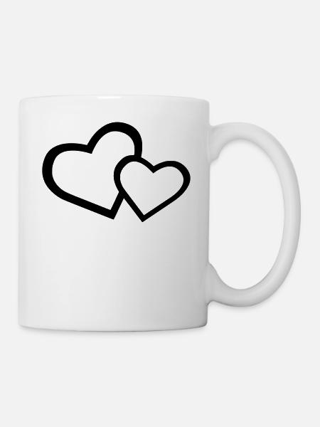 cœur - Mug blanc - blanc