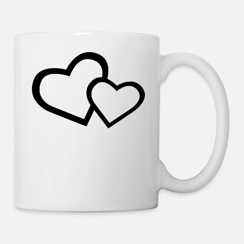 cœur - Mug blanc - blanc
