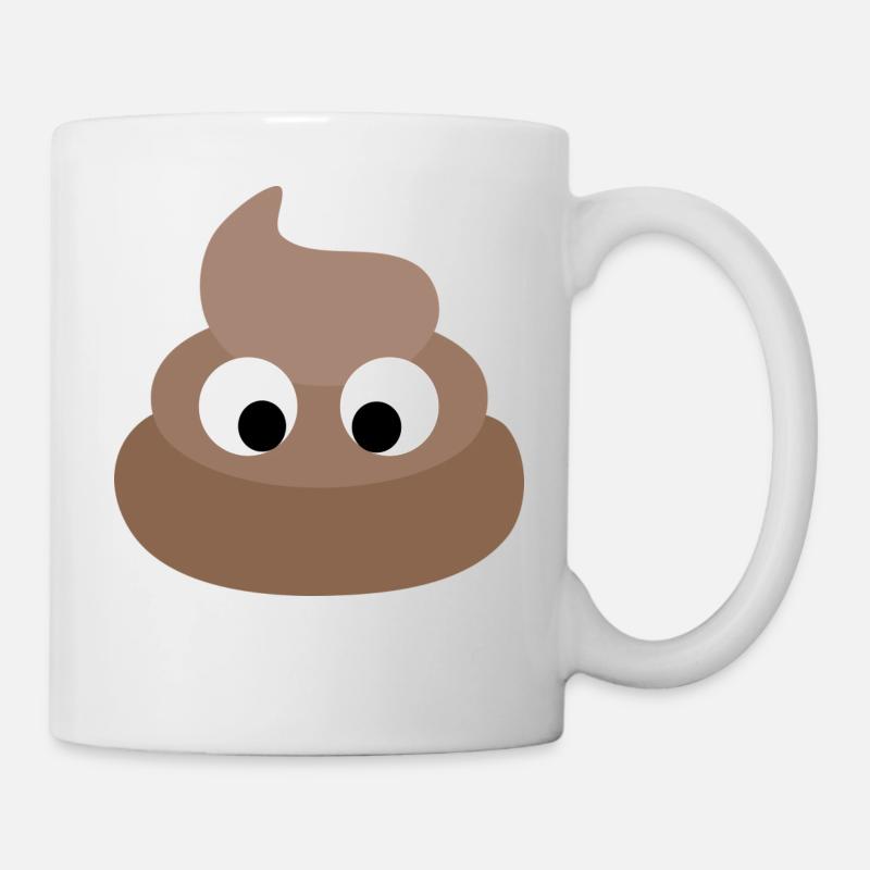 Caca d’émoji tas de merde - Mug blanc - blanc