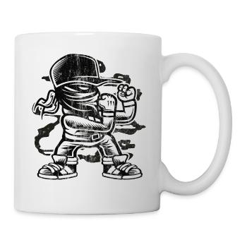 KÄMPFER - Kampf Boxer Comic Cartoon Geschenk Motiv - Tasse - Weiß - Rechts