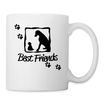 meilleurs amis - Mug blanc - blanc - Droite