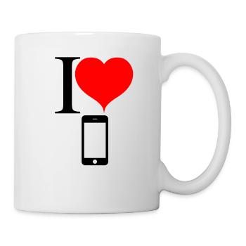 I love mobile and smartphone - Mug - white - Right