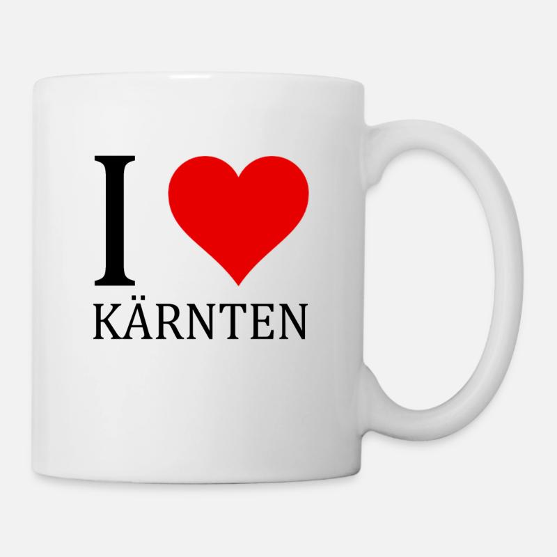 I love Carinthie cadeau Autriche Idée - Mug blanc - blanc