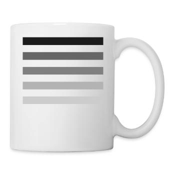 Stripes in shades of gray - Mug - white - Right