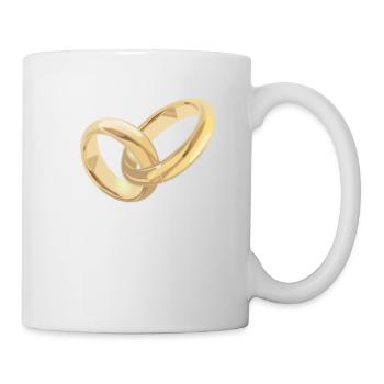 Der goldene Ehering - Tasse - Weiß - Rechts
