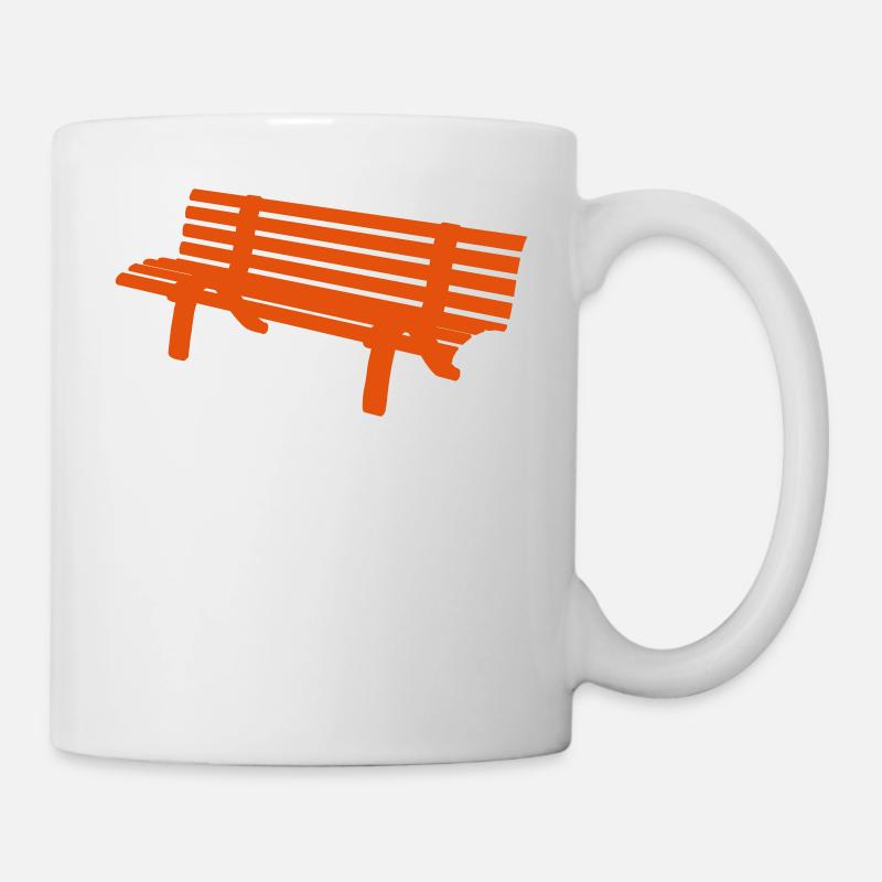 Bench Gift Idea Comfortable Wood Stable - Mug - white