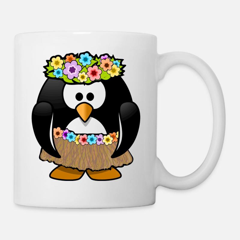Pinguin im Karibik Styl. Geschenkidee - Tasse - Weiß