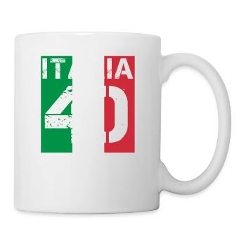 Italien Italia Fussball wm queen king meister 40 - Tasse - Weiß - Rechts