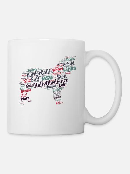 Rally Obedience Border Collie Wordcloud - Tasse - Weiß