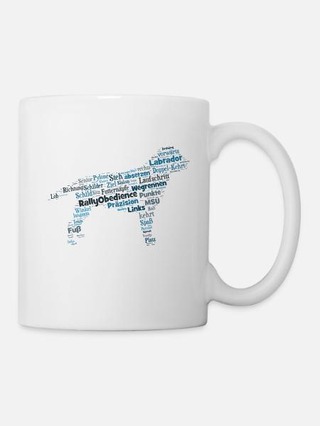 Labrador Rally Obedience Wordcloud - Tasse - Weiß