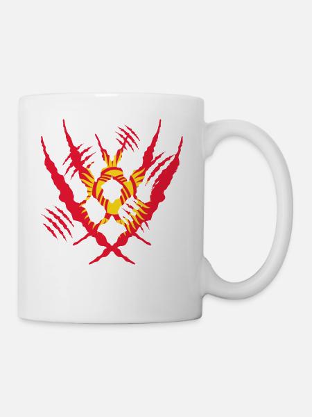 Claw Klaue worn risse riss x heimat stolz Kirgisis - Tasse - Weiß