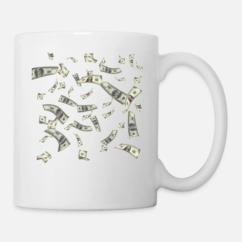 Cash flow Cash rain - Mug - white