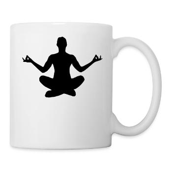 Yoga pose silhouette - Mug - white - Right