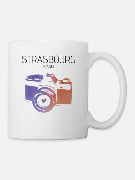 Kamera Strasbourg Frankreich - Tasse - Weiß