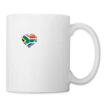 Liebe Heimat Wurzeln Home Stolz Land Suedafrika pn - Tasse - Weiß - Rechts